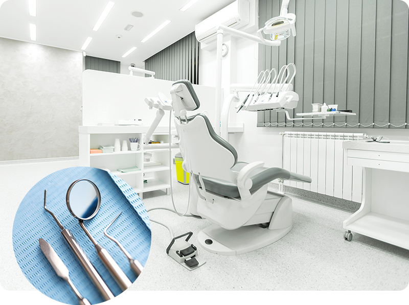 レーザー治療機器をはじめとする 高性能な設備で、確かな品質の歯科医療を。